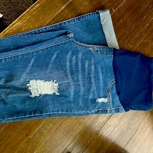 SHEIN  Ripped Maternity Jeans